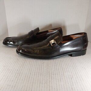SALVATORE FERRAGAMO men's size 10 D brown loafers.